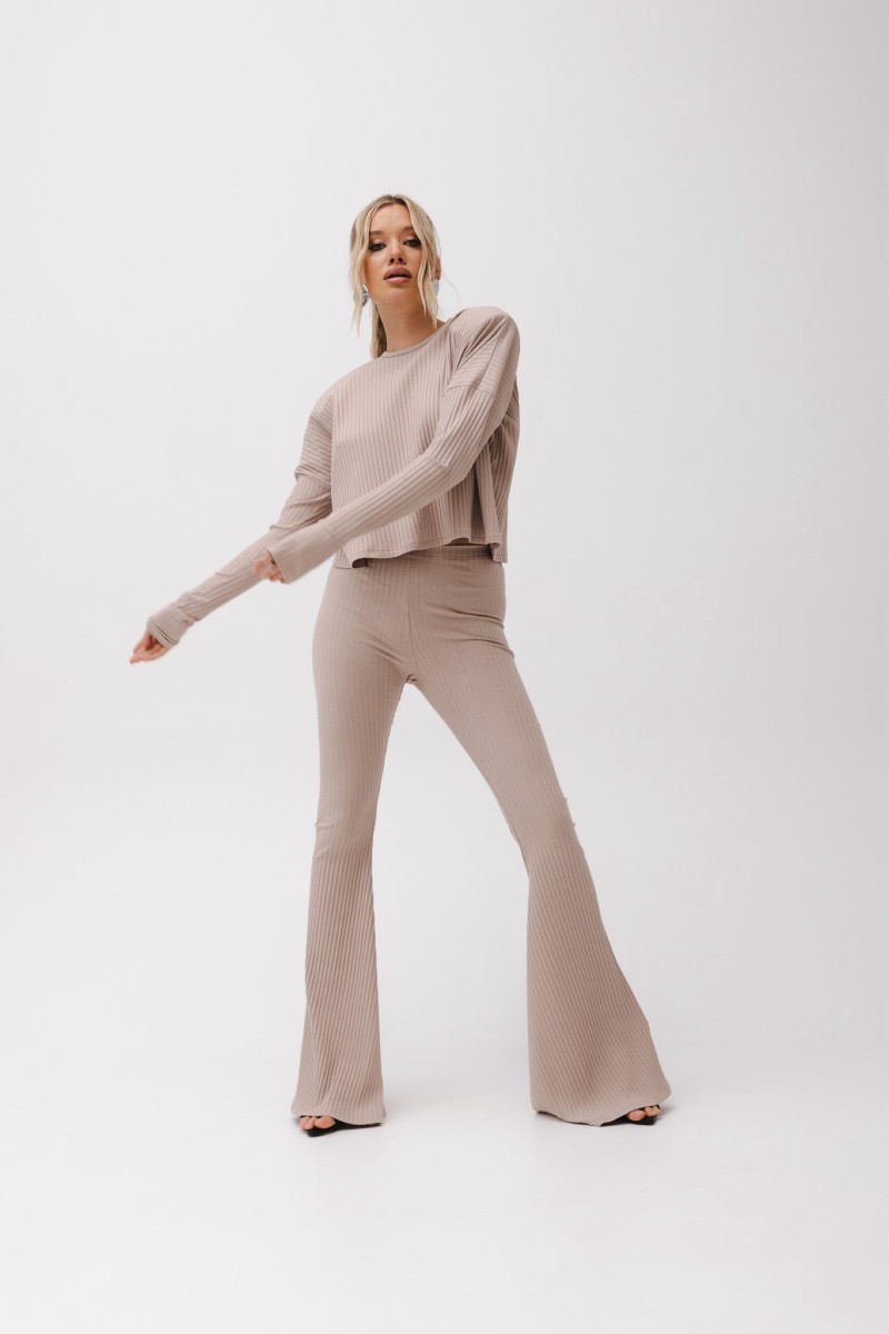 RIBBY LATTE TROUSERS