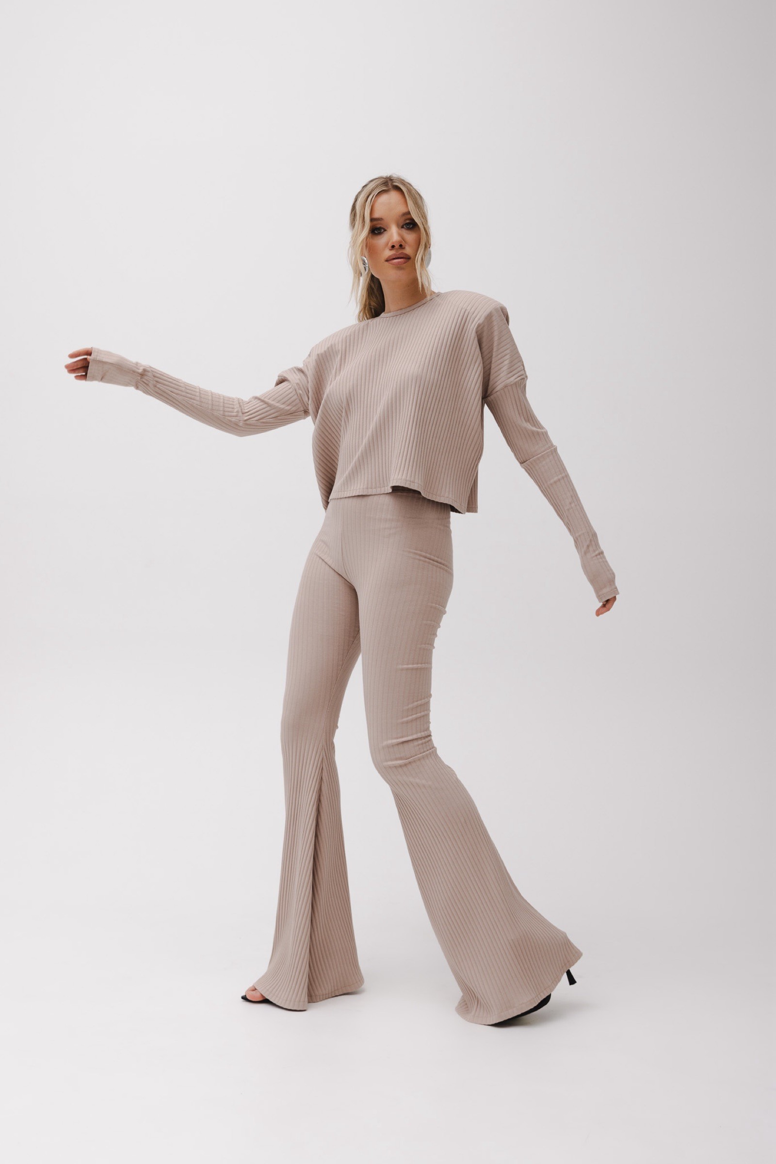 RIBBY LATTE TROUSERS