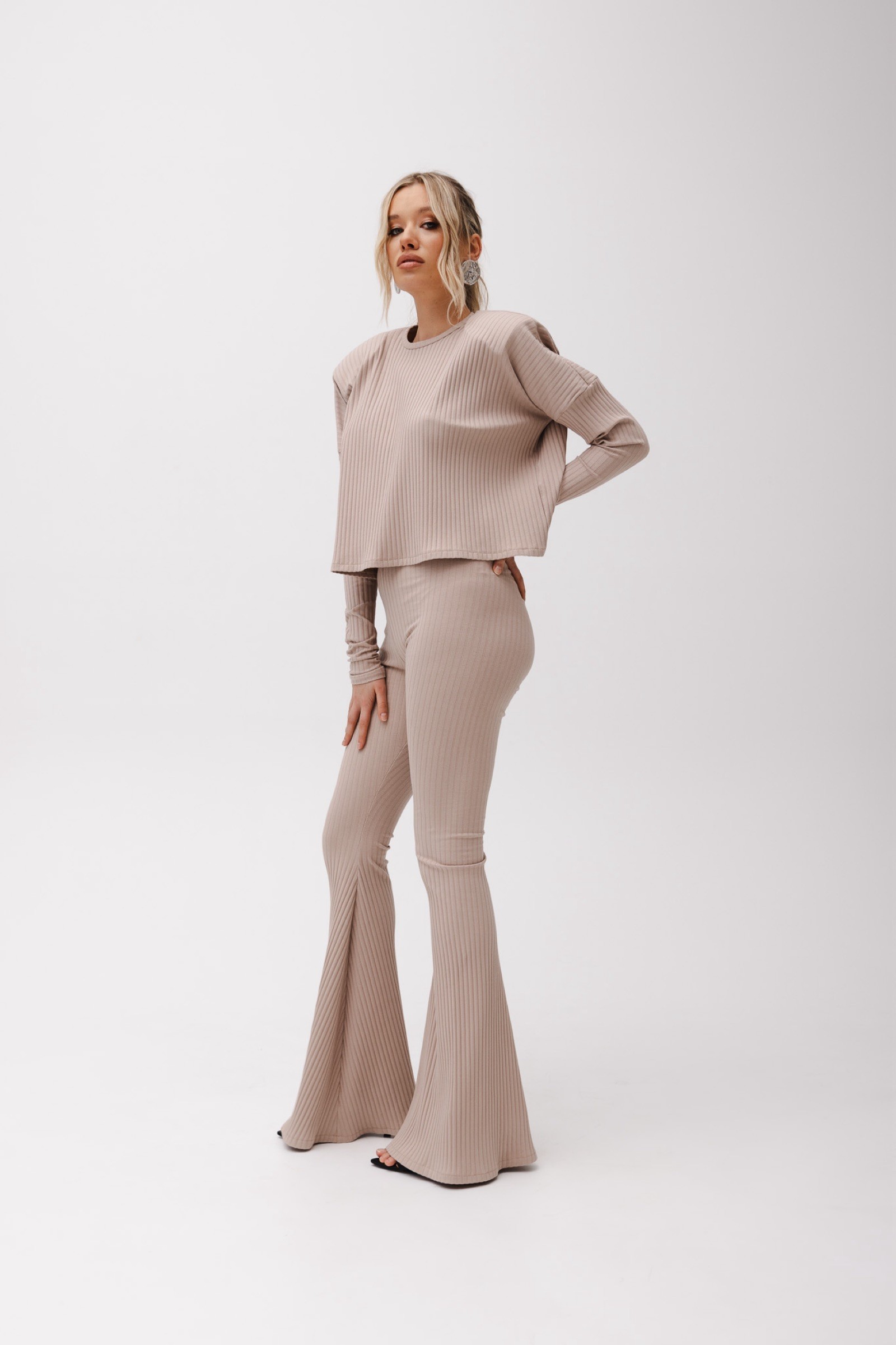 RIBBY LATTE TROUSERS