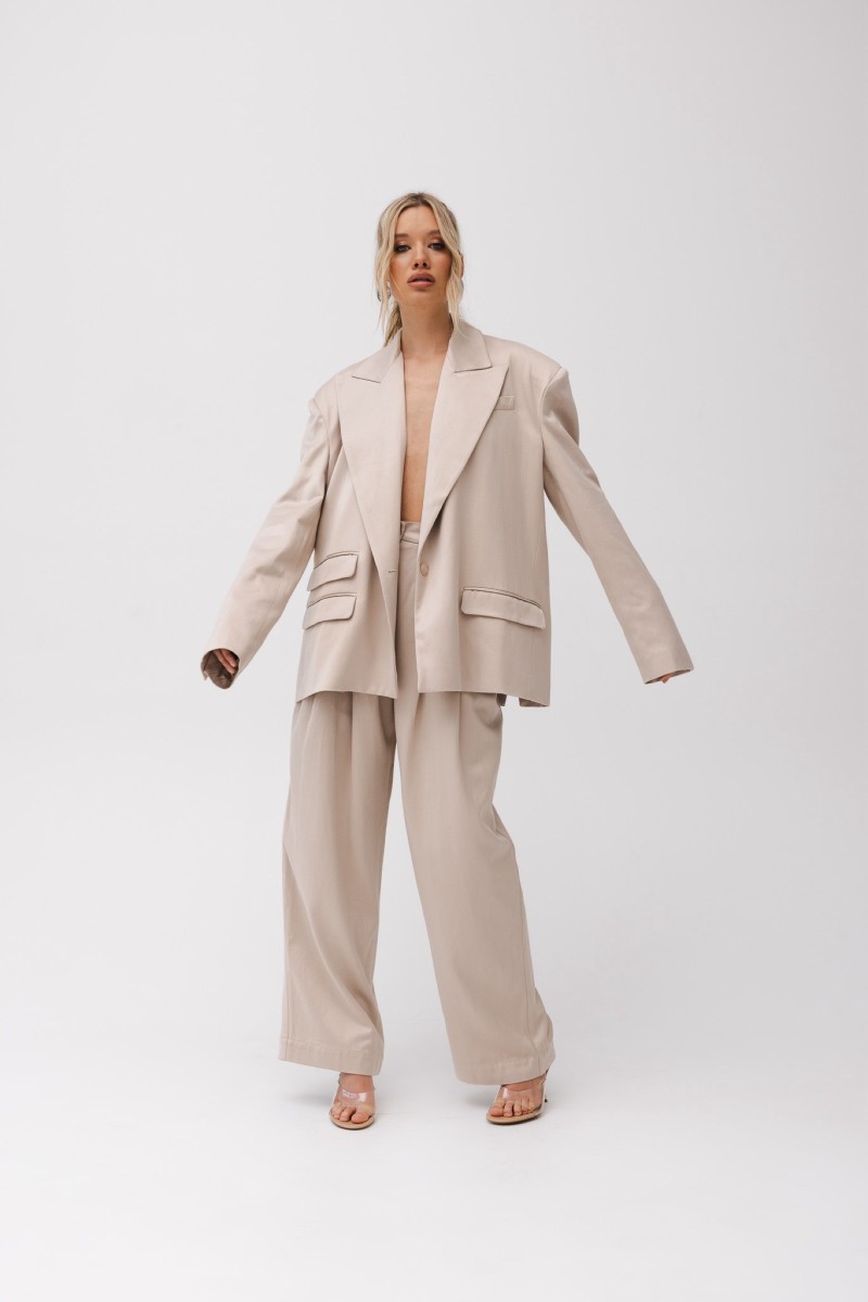 SPODNIE YESA BEIGE SPODNIE YESA BEIGE