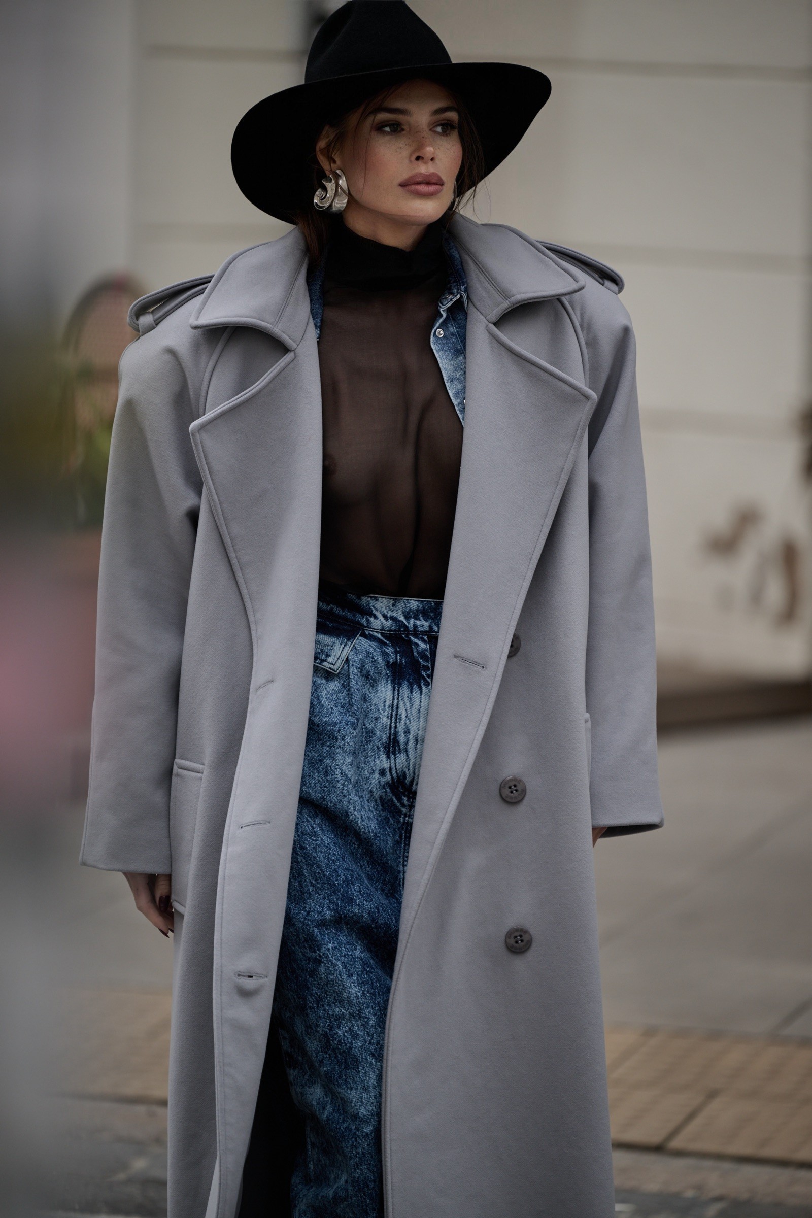 CIARA LIGHT GREY COAT