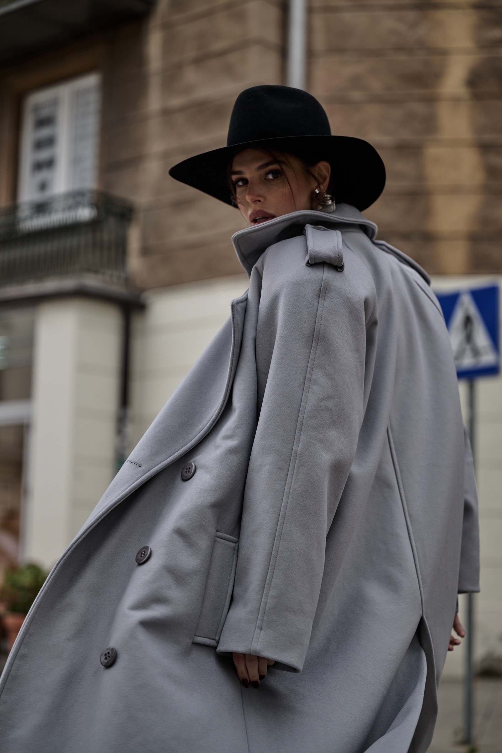 PŁASZCZ CIARA LIGHT GREY