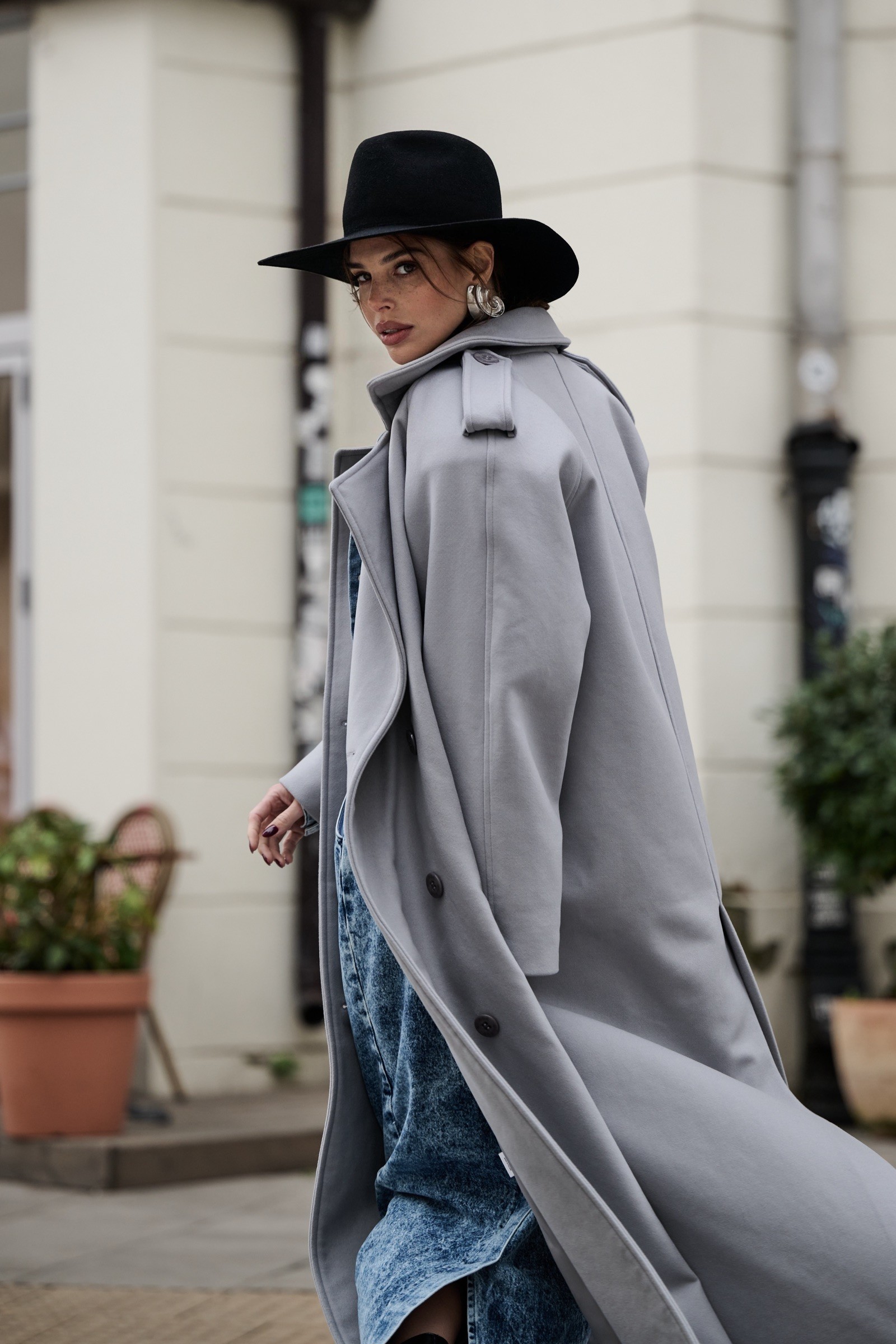 CIARA LIGHT GREY COAT