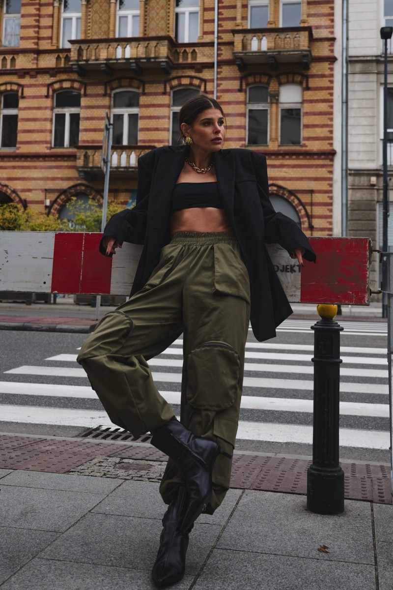 SPODNIE CARGO KHAKI SPODNIE CARGO KHAKI