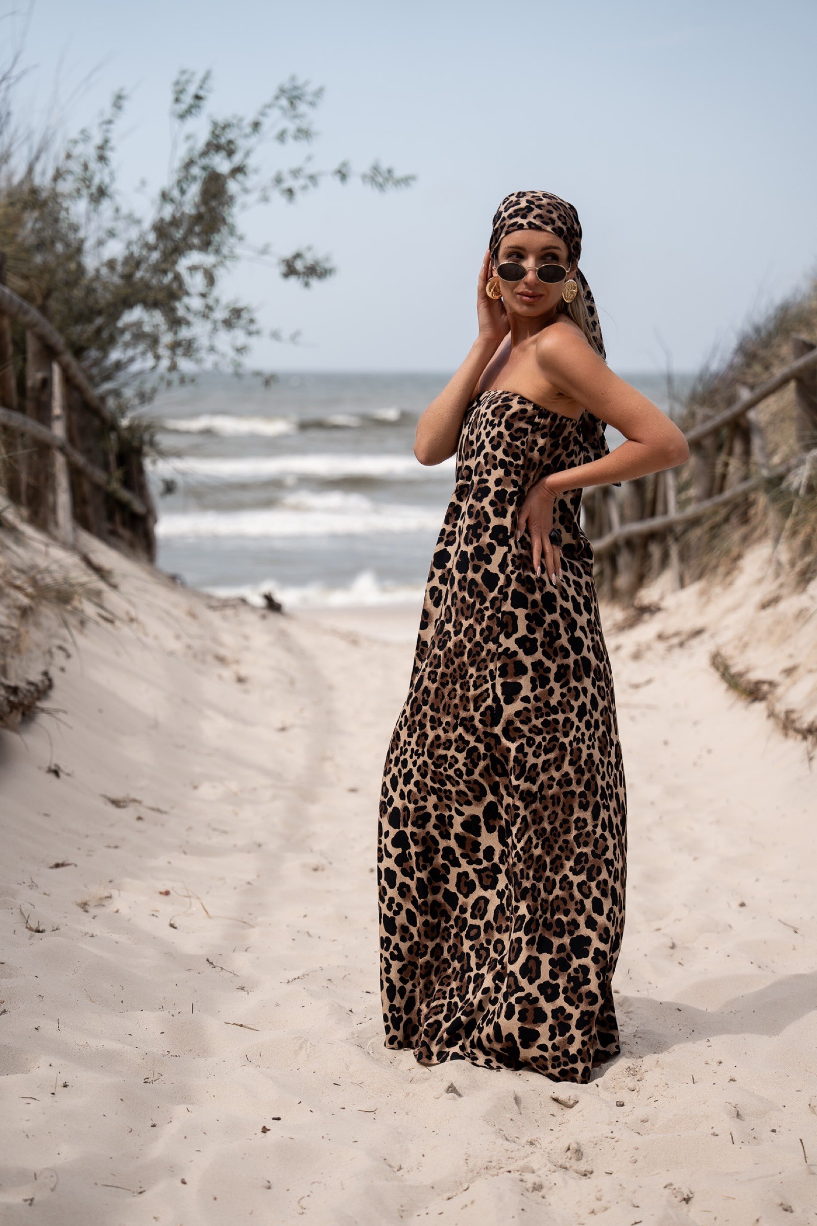 SUKIENKA MESHA LEOPARD