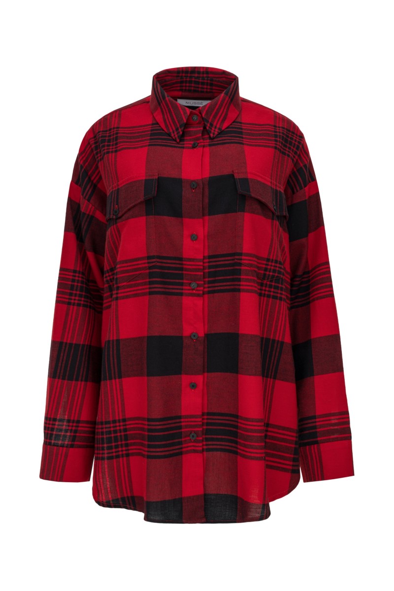 KOSZULA VELVET FLAME RED