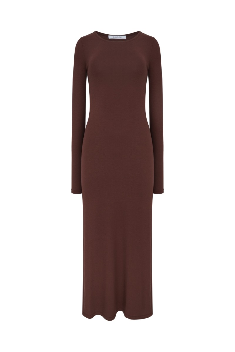 BASIC PLUM CHOCOLATE DRESS